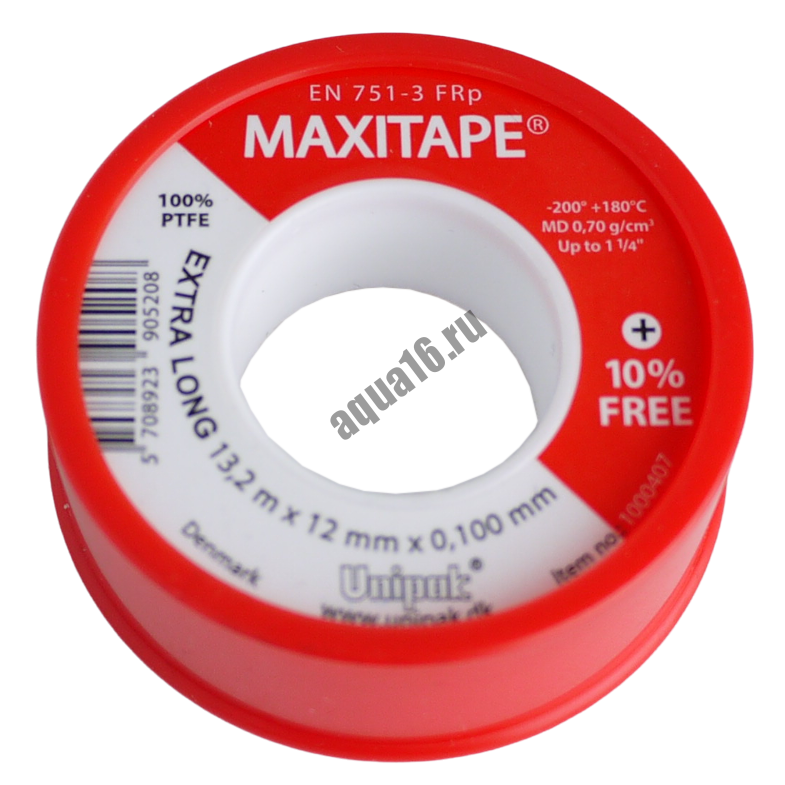 Фум лента Unipak Maxitape (13,2м х 12мм х 0,1мм) 1000407