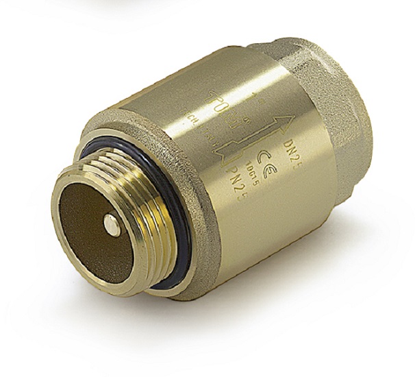 Клапан обратный пружинный муфтовый с металлическим штоком TIM 1. 1/4" вн/нар JH-1013A